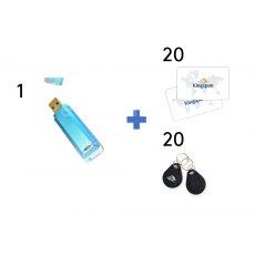 User start pack (RFiD reader + 20 RFiD cards + 20 RFiD key rings)